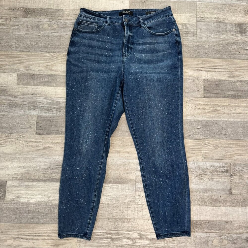 Judy Blue Speckled Dark Blue Cropped Jeans